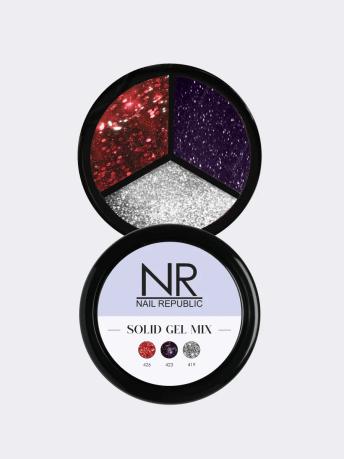 NR Solid Gel Mix katı kalıcı oje, Pallete 16 (426,423,419)