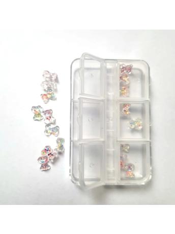 Renkli Pullu, Şeffaf Ayıcık 3D Charm 04