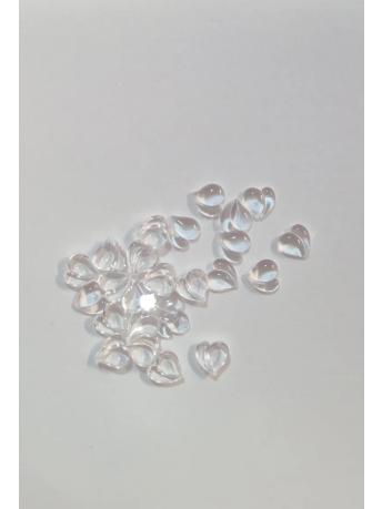 Şeffaf Kalp 3D Charm